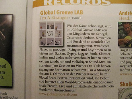Planet Magazine Global Groove LAB I'm a stranger album review 